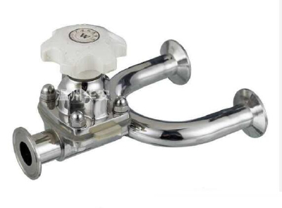 304/316 sanitary stainless steel U tee diaphragm valve manually