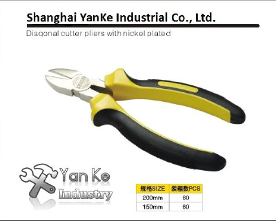 Diagonal cutter pliers with nickel plated
