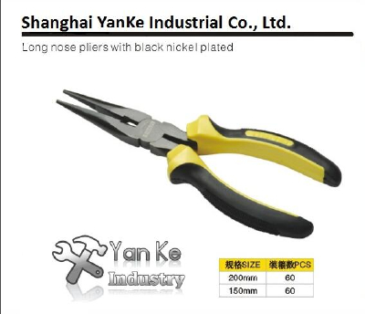 Long nose pliers with black nickel plated
