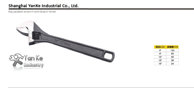 Adjustabie wrench with black finish