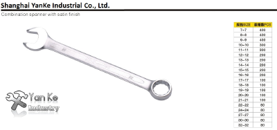 Combination spanner with mirror finish