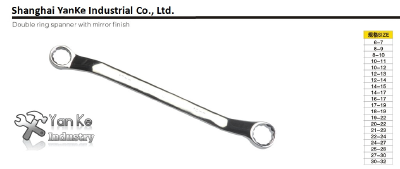 Doubie ring spanner with mirror finish