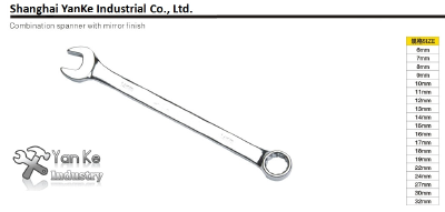 Combination spanner with mirror finish