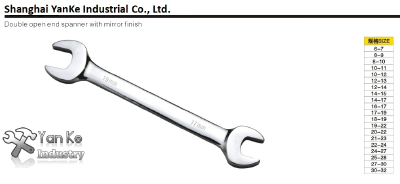 Doubie open end spanner with mirror finish