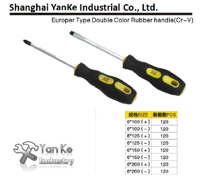 Europer Type Double Coior Rubber handle(Cr-v)