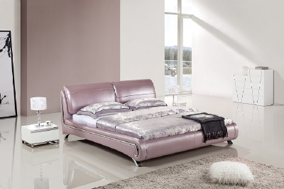 Modern bedroom furniture/soft PU bed/leather bed frame