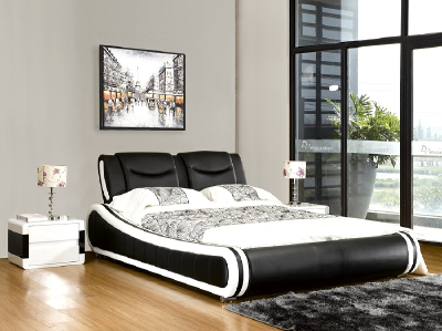 Newest soft leather bed frame