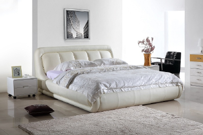 simple modern furnitures bedroom with led lighting soft bed