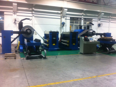 Steel/Aluminum Embossing machine line with decoiler and recoiler