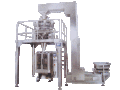 Weighing combination of automatic packaging machines