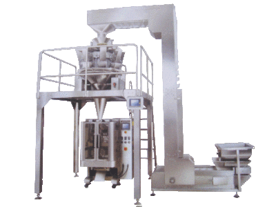 Weighing combination of automatic packaging machines