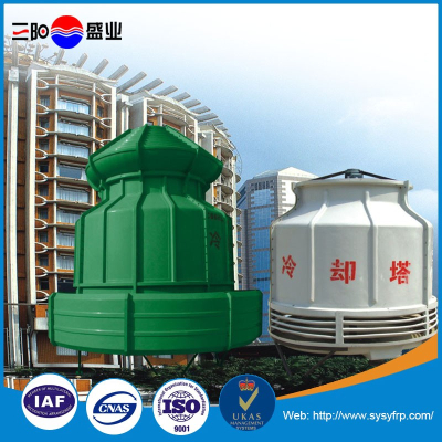 Low noise bottle type counter flow round mini frp cooling tower