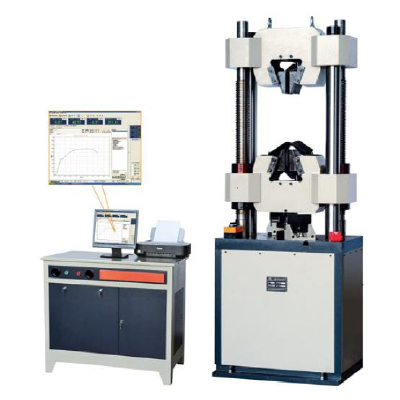 Computer screen hydraulic universal testing machine