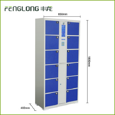 fenglong CKD support english vertical storage steel electronic passwordmetal cabinet locker