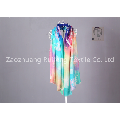 100%  printed scarf woolen scarf