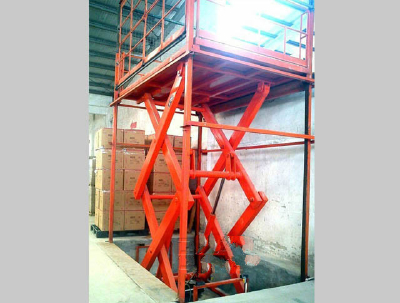 Double shear fixed lifting platform