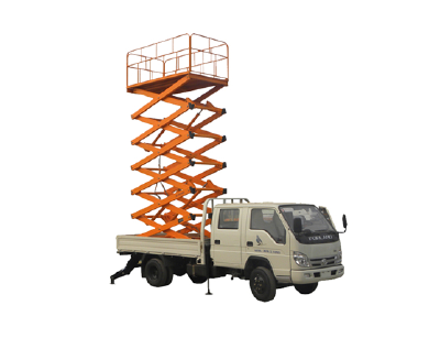 Vehicle mounted scissors type lifting platform