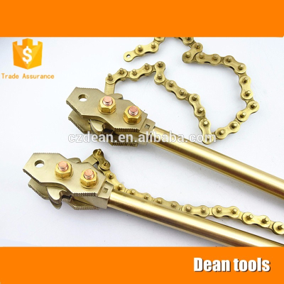 Anti Spark Chain pipe wrench chain tongs wholesaler ,plumbing tools al-cu be-cu