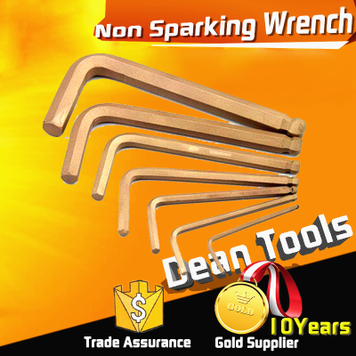 NON SPAEKING ALLEN WRENCH , HEX KEY SPANNER , ALUMINUM BRONZE OR BERYLLIUM COPPER EXPLOSION PROOF , FOR NUTS