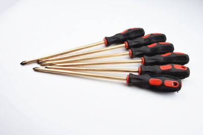 Non Sparking Screwdriver .Safety Copper Alloy Flat Blade , Albr Cube Cross Phillips slotted