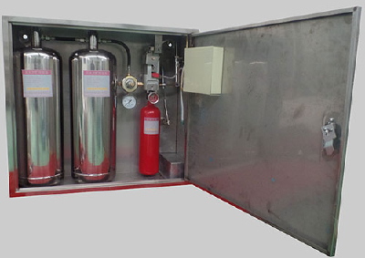 Automatic fire extinguishing device for kitchen equipment