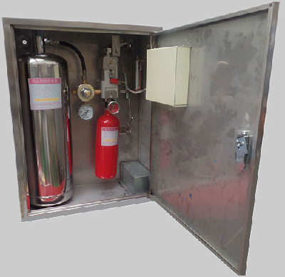 Automatic fire extinguishing device for kitchen equipment