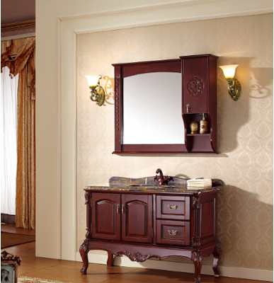 Modern solid wood cabinet Bathroom cabinet