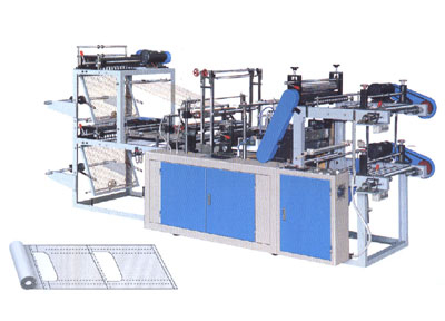 LYZD-B500/800 computer control two-layer rolling bag-making machine for vest&flag bags