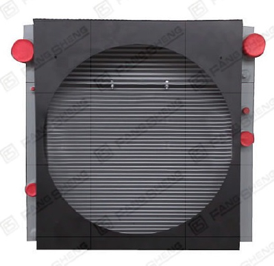 Plate-fin oil/air cooler of mining machinery