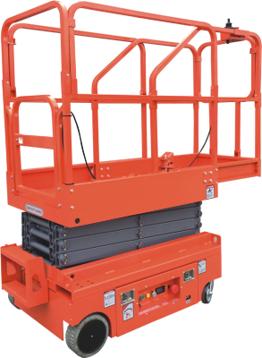 All-electric self-propelled scissor lift platform with folding extension