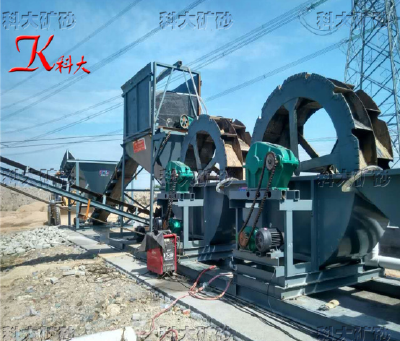 Wheel bucket sand washing machine