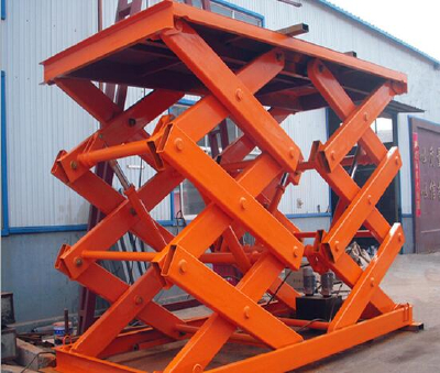 Rail lifts large tonnage fixed scissors