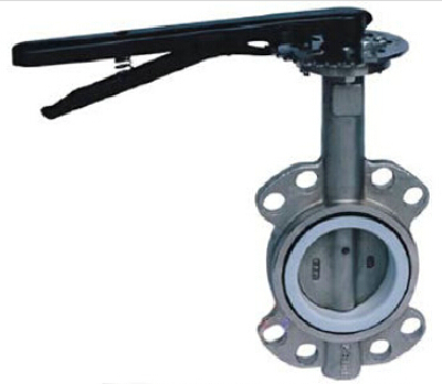 Ptfe sealing butterfly valve to the clamp