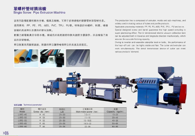 PVC/TPR/TPE/TPU/PU single screw profile and sealed strip extruder