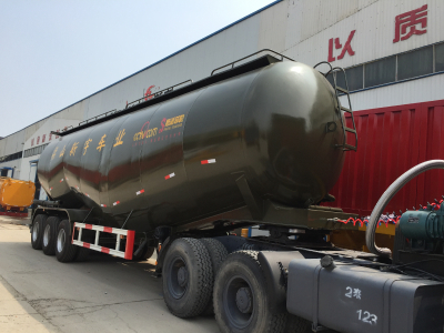 Bulk cement transport powder tank semi trailer of truck