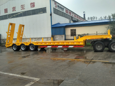 3 Axle low bed semi trailer of truck