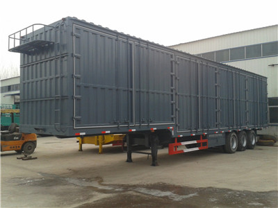 wing side wall open box trailer/3 Axles 40 ton 60 ton Side Wall Flatbed Fence Semi Trailer for carrying 40ft