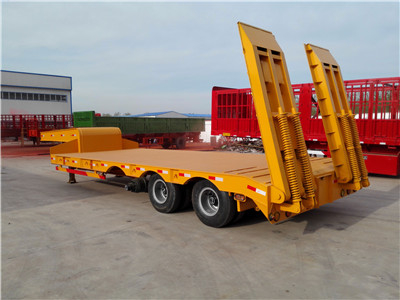 2016 3 Axles 60tons Low Bed Semi Trailer Transportation Use Low Price