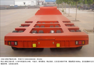 Best 3 Axles Low Bed Semi Trailer 60 ton Transportation Use