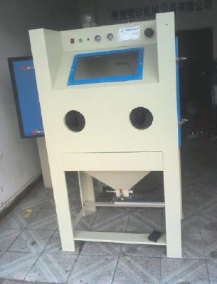 Box automatic sandblasting machine
