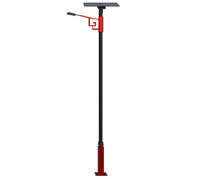 3 meters -8W solar street light (Chinese Red)