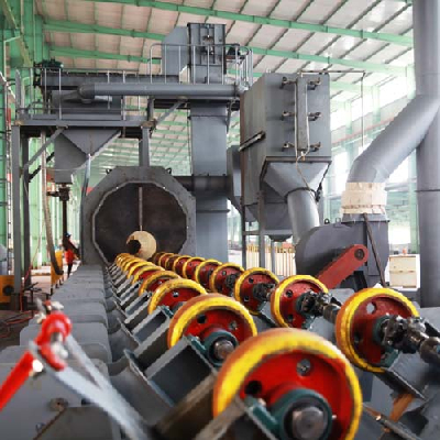 QGW1200 steel tube outer wall sand blasting machine