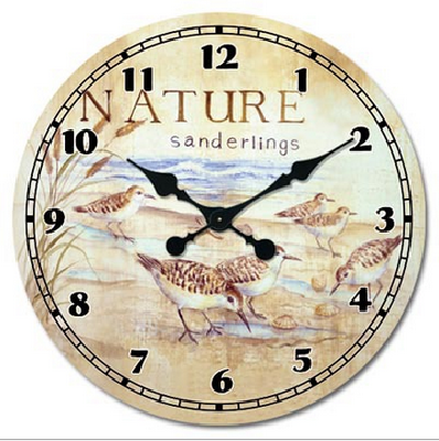 Wooden decorative clock