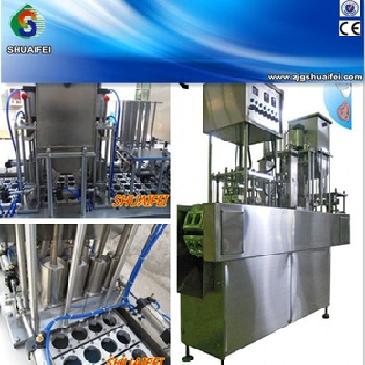 Automatic mineral water cup filling and sealing machine