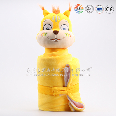 The rabbit doll Small baby plush blanket toy factory OEM customization