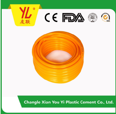yellow color flexible PVC gas hose