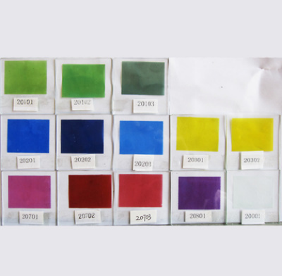 Transparent glass inorganic pigment