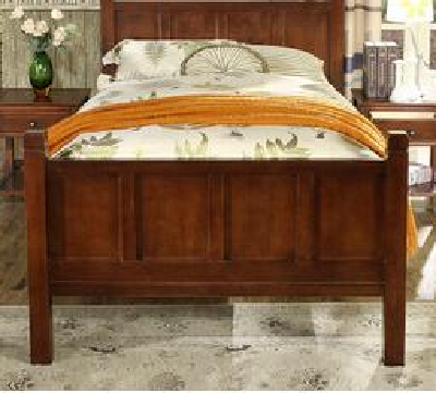 Solid wood bed