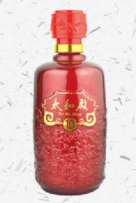 Colored glass bottle