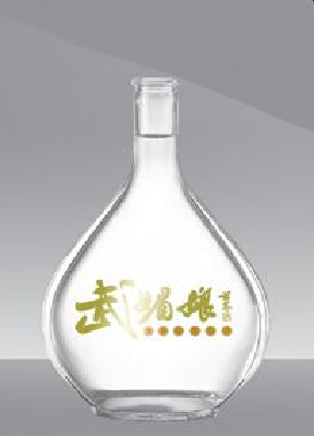 Crystal white material glass bottle